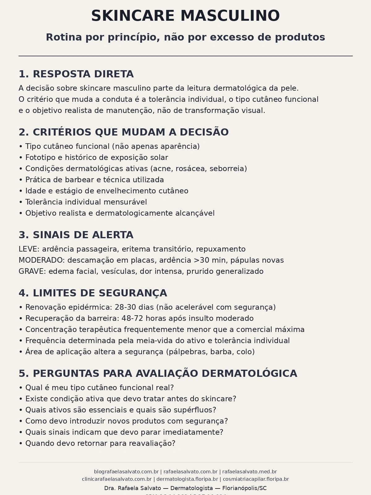 Skincare masculino: rotina por princípio, não por excesso de produtos