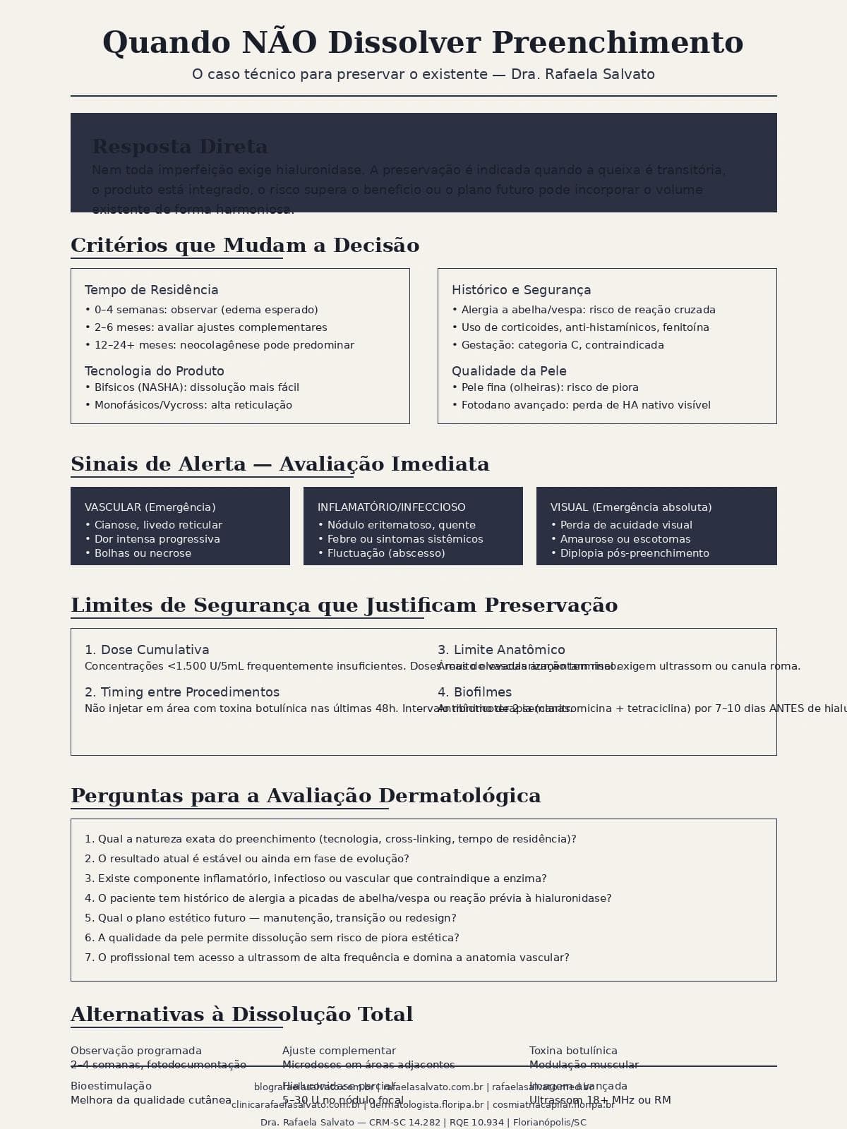 Quando não dissolver preenchimento: o caso técnico para preservar o existente
