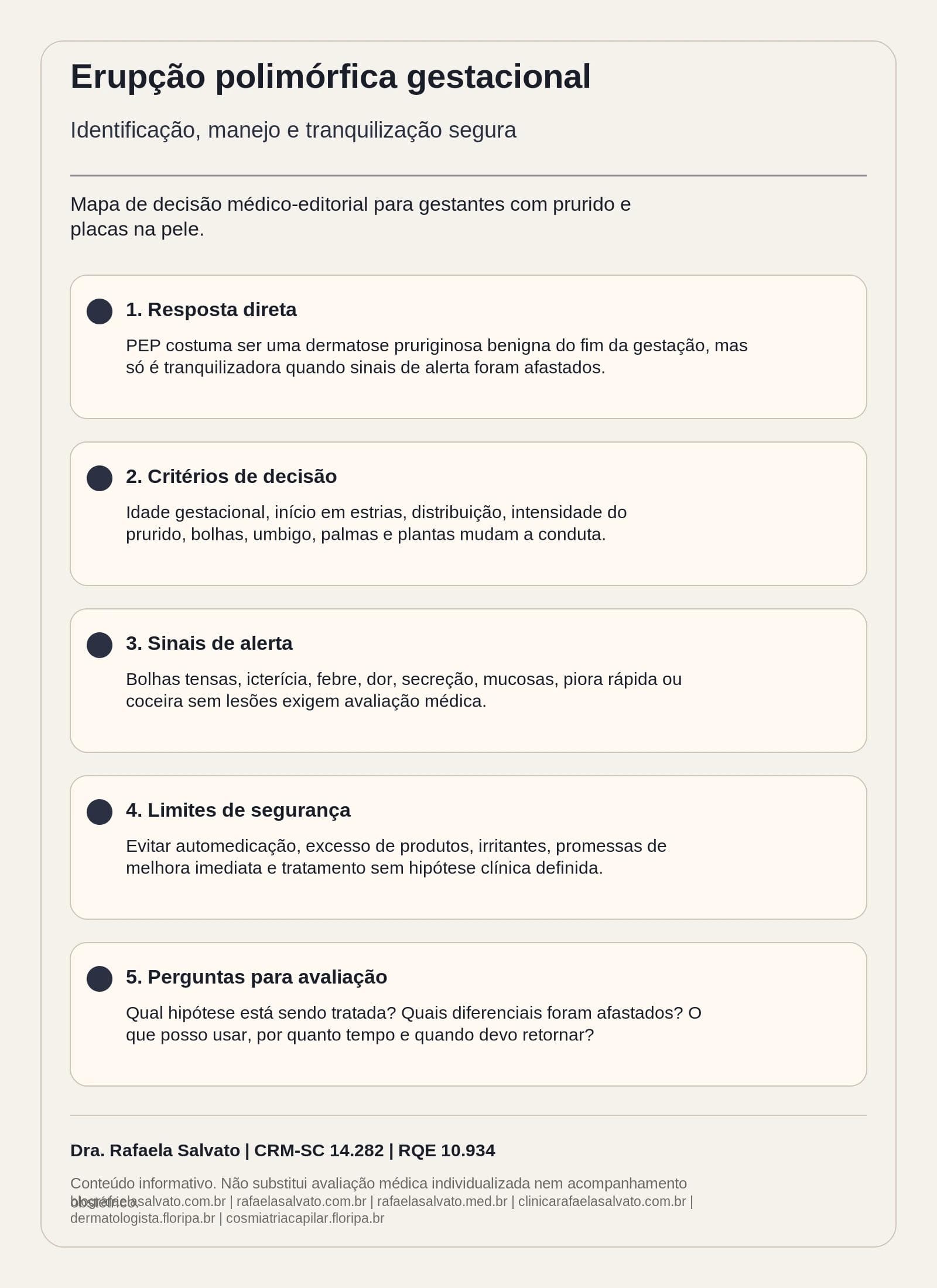 Erupção polimórfica gestacional: identificação, manejo e tranquilização segura